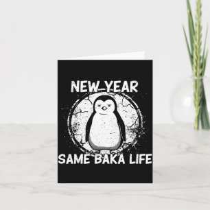 Cartão Ano Novo Mesma Vida de Baka Pinguim Baka 