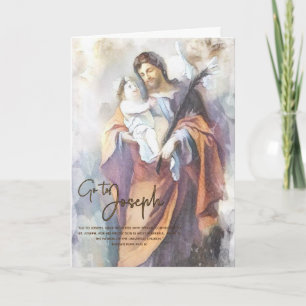 Cartão Ano Religioso das Ruas. Joseph Criança Jesus Catól