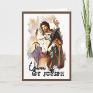 Cartão Ano Religioso de São José Menino Jesus Católico