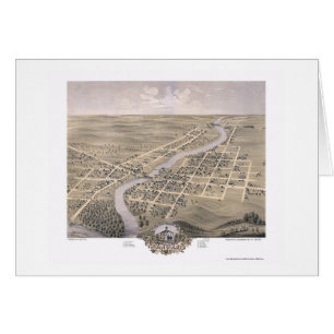 Cartão Anoka, mapa panorâmico do manganês - 1869