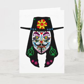 Cartão ANONYMOUS Day of the Dead 7 Anon Mask Sugar skull