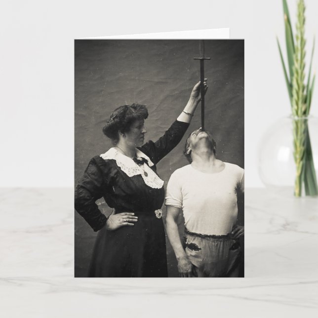 Cartão Anormal de Swallower da espada do secundário de (Frente)