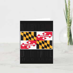 Cartão Anos Bandeira Original do Estado de Maryland