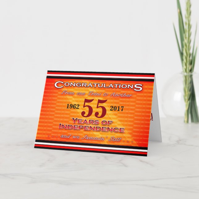Cartão (Anos Editáveis) Feliz Aniversário Independência T (Frente)