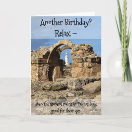 Cartão Another Birthday?  Card with Paphos ancient ruins