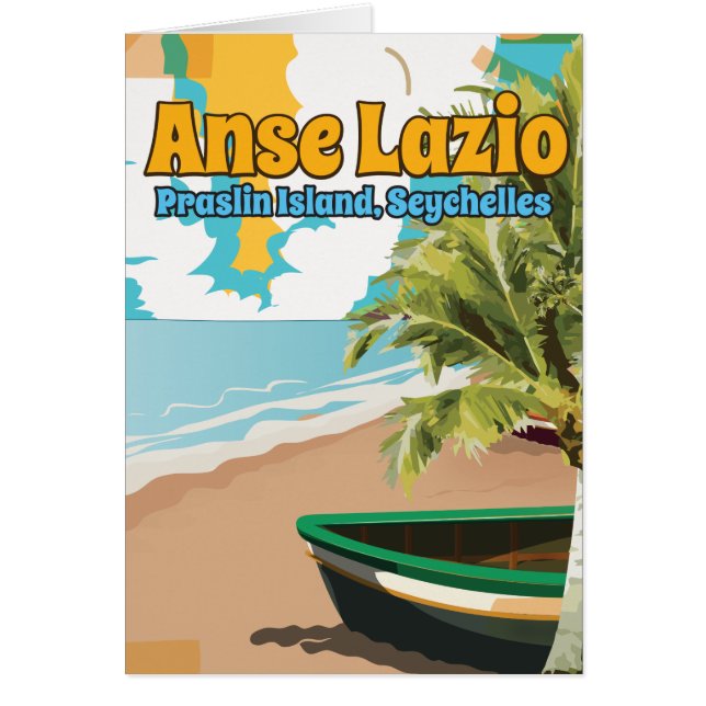 Cartão Anse Lazio Praslin Island, Seychelles (Frente)