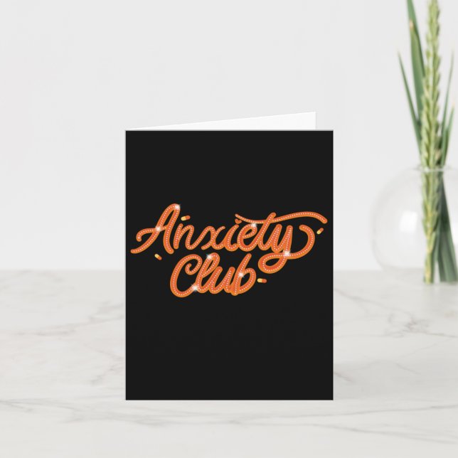 Cartão Ansiedade Club - Mental Health S Sticker (Frente)