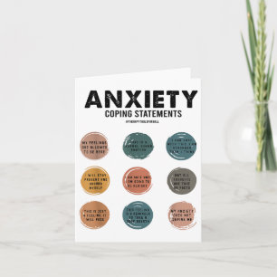 Cartão Ansiedade Resolvendo Declarações sobre Saúde Menta