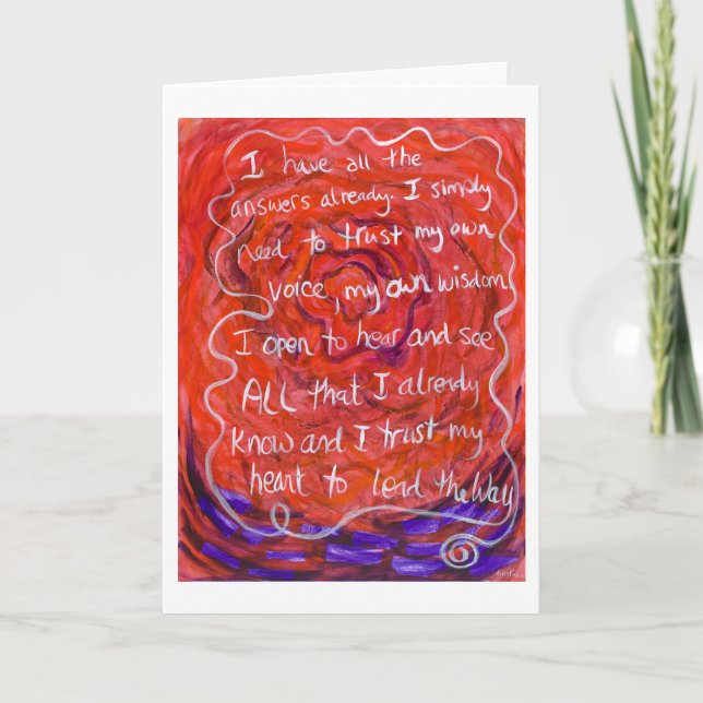 Cartão "Answers" Greeting Card (Frente)