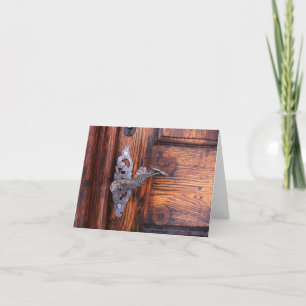 Cartão Antecedentes de Vazio de porta antiga da porta com