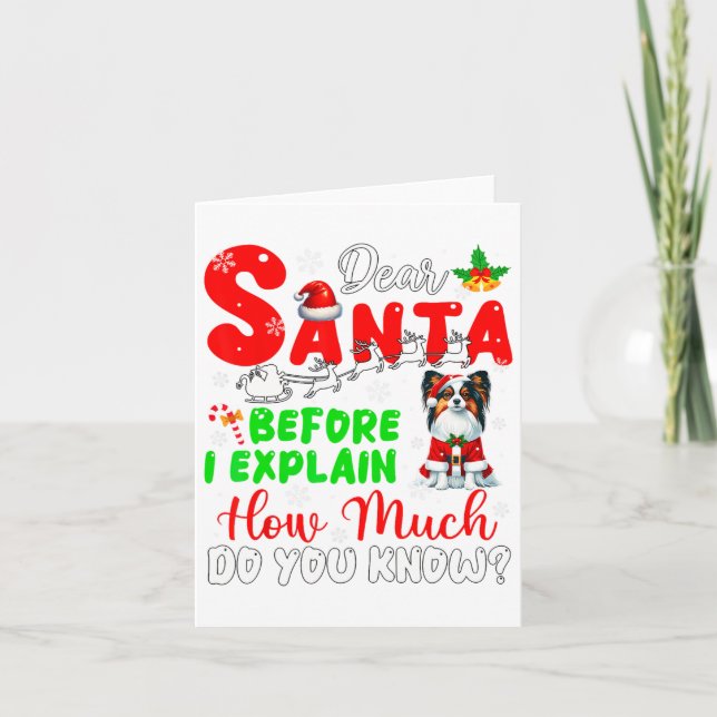 Cartão Antes De Explicar O Quanto Conhece Xmas Papillon O (Frente)