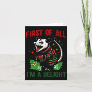 Cartão Antes De Mais Nada Sou Um Gambá Delicioso Sarcásti