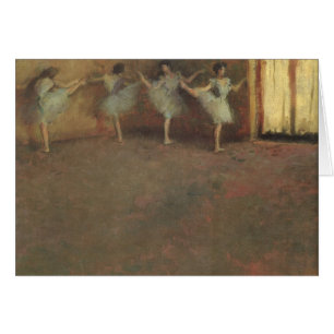 Cartão Antes do Balé de Edgar Degas, Vintage Fine Art