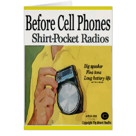 Cartão Antes do telefone celular, rádios de transistor