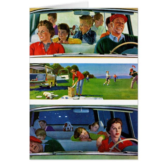 Cartão Antes, Durante e Após o Picnic (Frente)