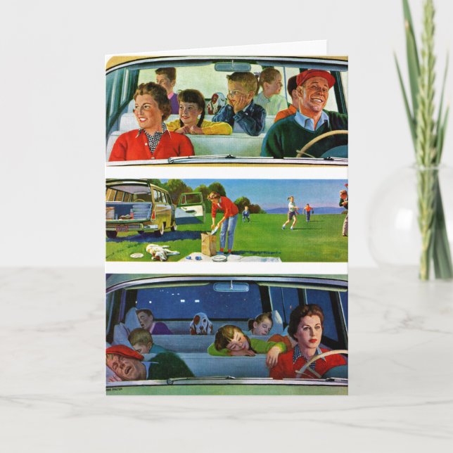 Cartão Antes, Durante e Após o Picnic (Frente)