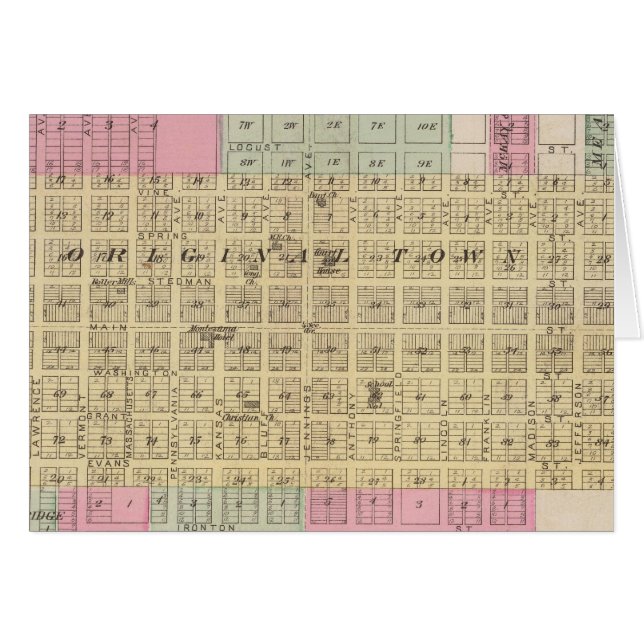 Cartão Anthony, Harper County, Kansas (Frente Horizontal)