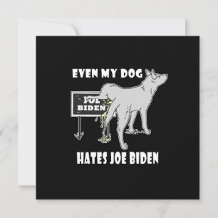 Cartão Anti Joe Biden Meu Cachorro Odeia Biden Humor Pol