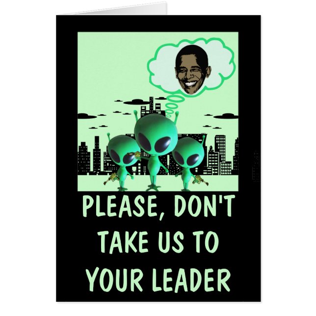 Cartão Anti Obama divertido (Frente)