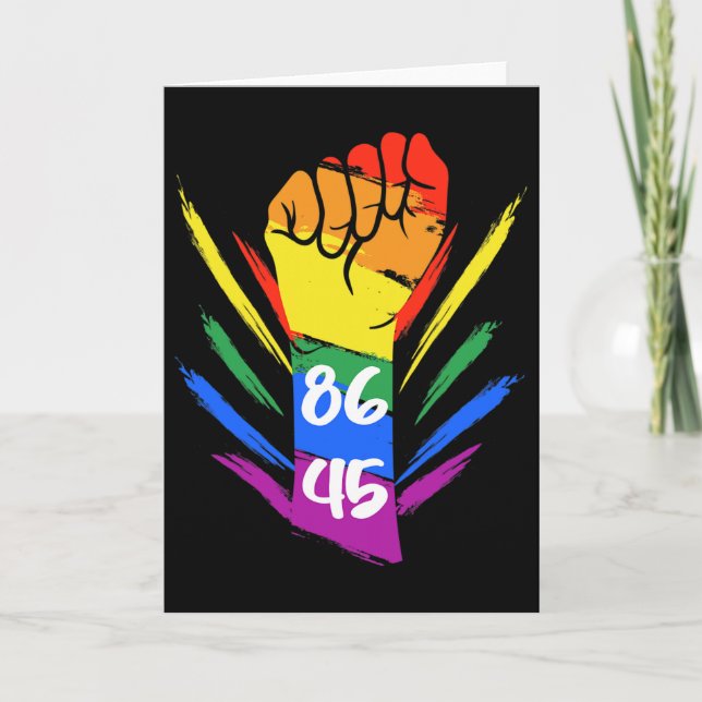 Cartão Anti Trump 8645 Lgbtq+  (Frente)