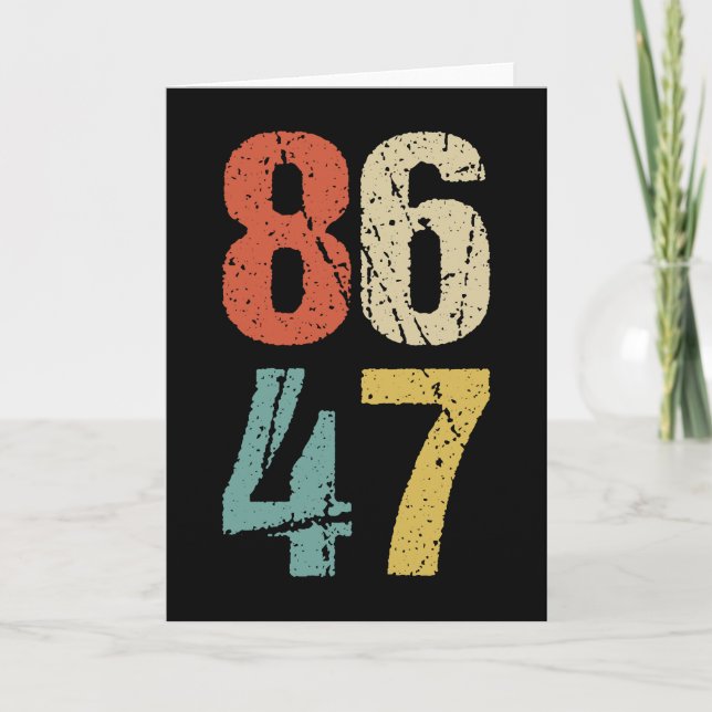 Cartão Anti-Trump - 86 47 I (Frente)