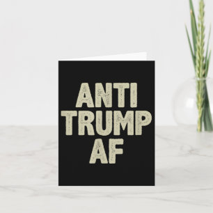 Cartão Anti Trump Af - Estilo de Vintagem -