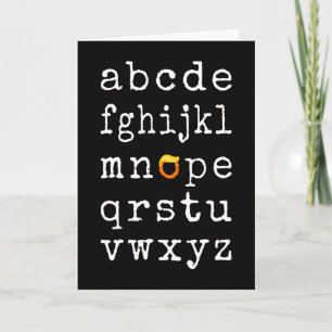 Cartão Anti-Trump Alphabet - Nope V