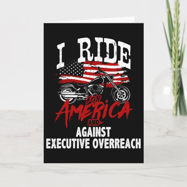 Cartão Anti Trump Biker Resist Against Executive Overreac (Frente)