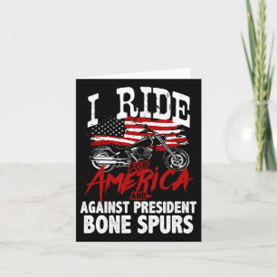 Cartão Anti-Trump Biker Resiste Contra Presidente Bone Sp