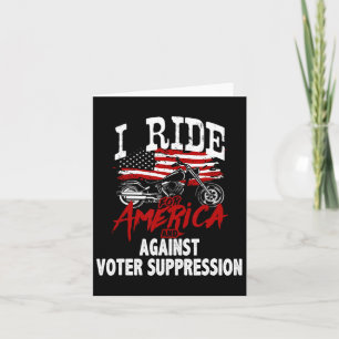 Cartão Anti-Trump Biker Resiste Contra Supressão Eleitora