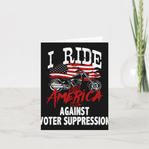 Cartão Anti-Trump Biker Resiste Contra Supressão Eleitora
