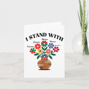 Cartão Anti Trump I Stand With Canada Mexico Groelândia U