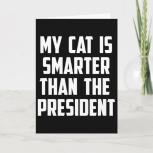Cartão Anti Trump Para Homens e Mulheres Com Gatos