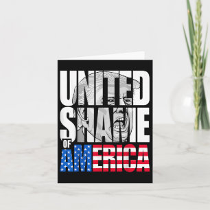 Cartão Anti Trump United Shame America Flag