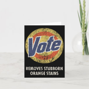 Cartão Anti-Trump Vote Detergent Funny Vintage