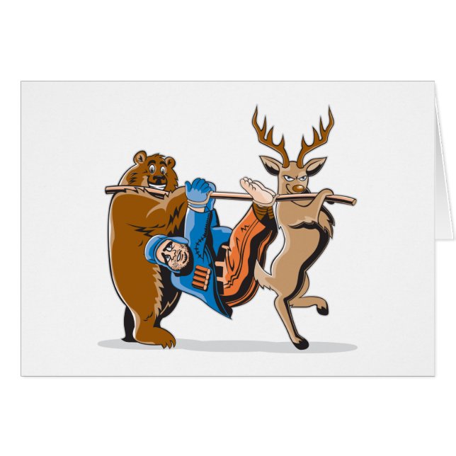 Cartão Anti vingança do animal da caça (Frente Horizontal)