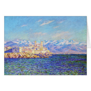 Cartão Antibes, efeito da tarde, Claude Monet 1888 legal,