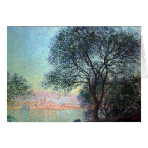 Cartão Antibos pela manhã por Claude Monet