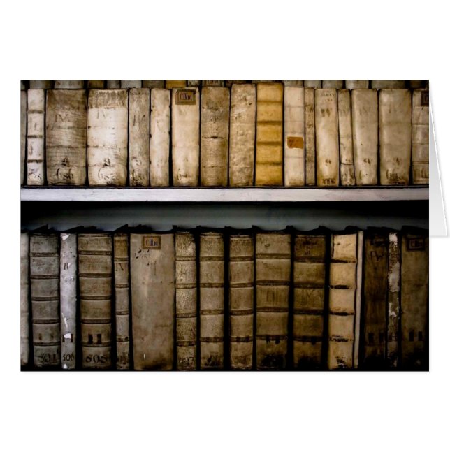 Cartão Anticos Livros do Século 17 Vinculações à Vela (Frente Horizontal)