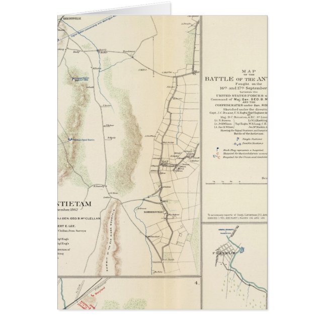 Cartão Antietam, Suffolk, Gettysburg (Frente)