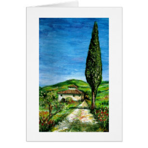 Cartão Antiga casa de fazenda na Toscana