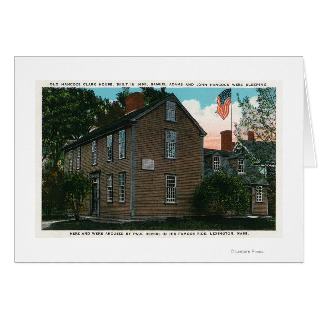 Cartão Antiga Hancock Clark House Visão nº 3 (Frente Horizontal)