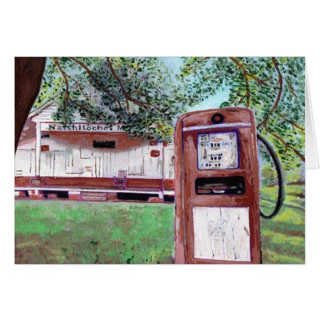 Cartão Antiga Loja de Natchitoches (Frente Horizontal)