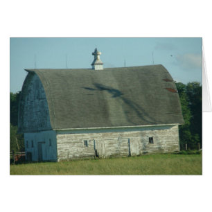 Cartão Antigo Barn Branco