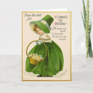 Cartão Antigo do Dia de São Patrício