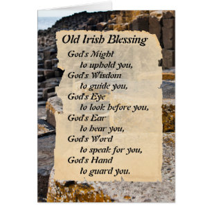 Cartão Antigo Irish Blessing Giants Cauway Ireland Card
