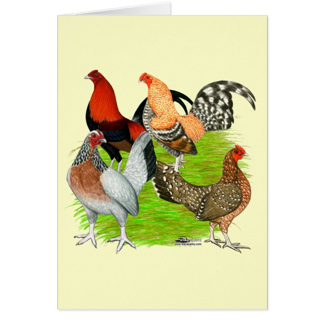 Cartão Antigo Quarteto de Jogo Inglês (Frente)