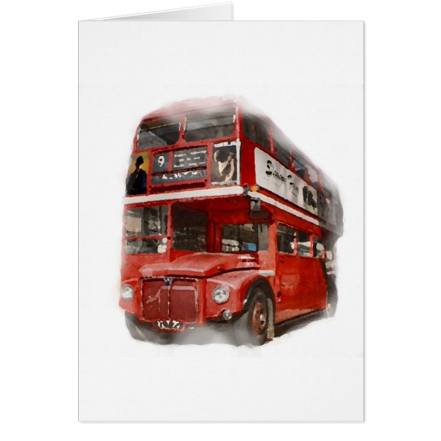 Cartão Antigo Red London Bus (Frente)