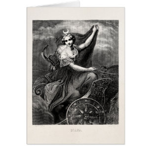 Cartão Antigo romano grego de Diana Artemis da deusa do