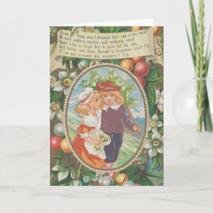 Cartão Antigo Valentim Excêntrico, Era Vitoriana, 1874